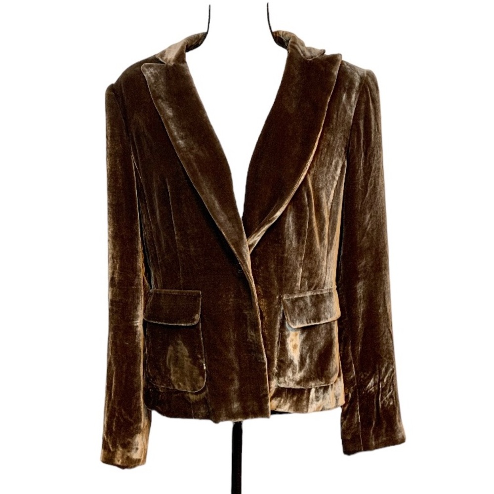 Emanuel Ungaro Brown Velvet Blazer